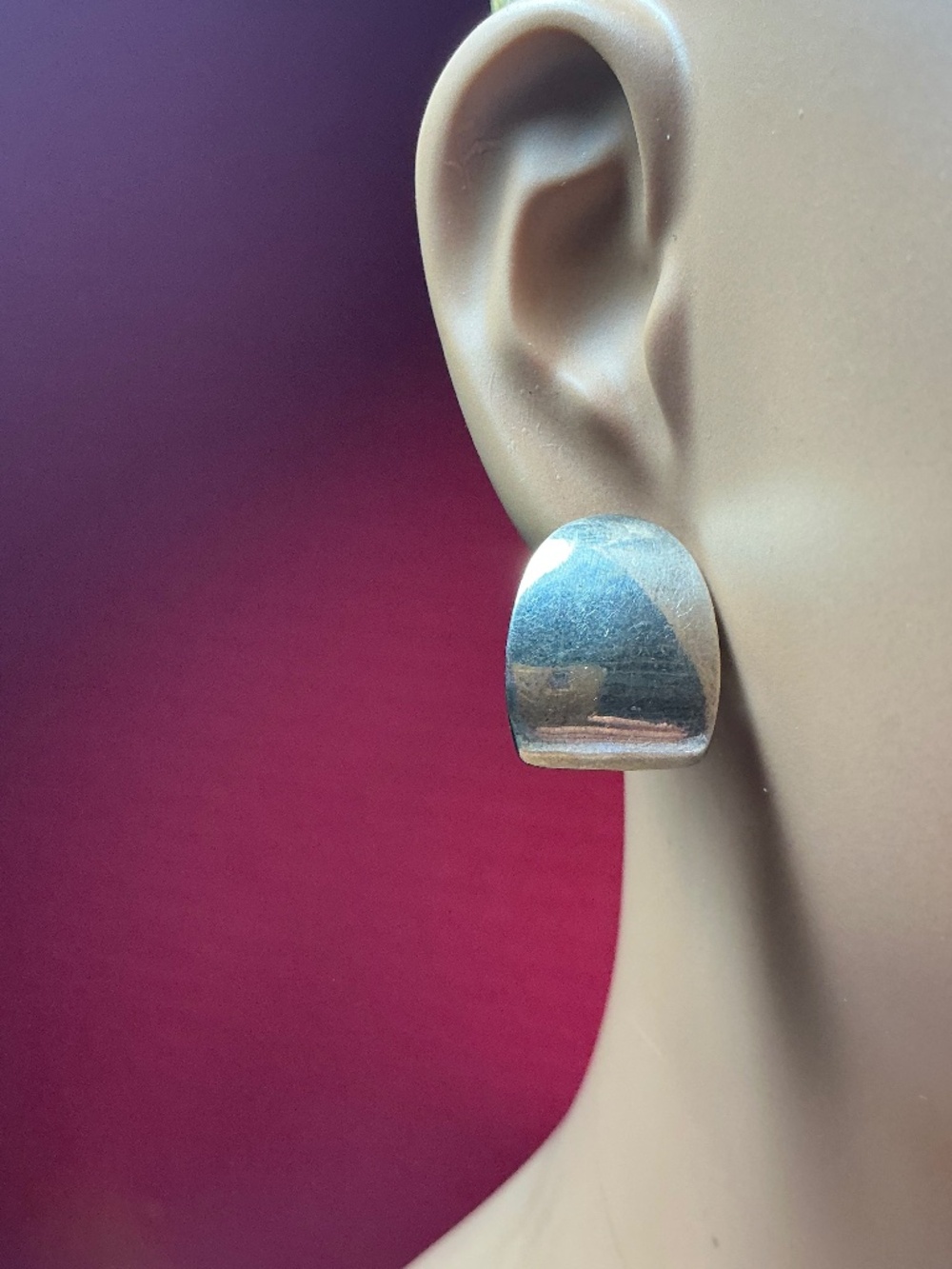 Sterling Silver GUESS Stud Earrings. 7/8 inch long